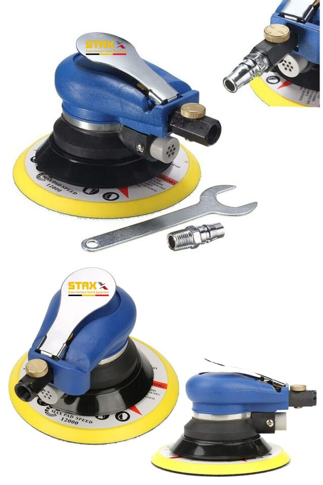 Çok Fonksiyonlu 150MM Havalı Orbital Zımpara Polisaj Temizleme Makinesi Yüksek Devirli 12000RPM