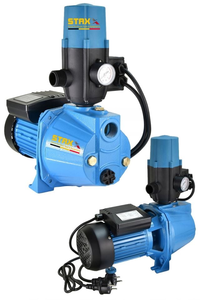 1.5HP Multijet Tam Otomatik Metal Dişli Sistem Bakır Sargılı Büyük  Boy Su Pompası Motoru Hidrofor