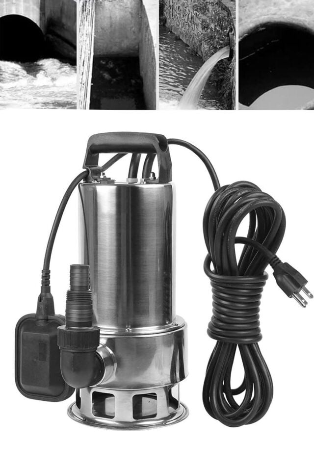 Paslanmaz Gövdeli 1HP Dalgıç Pompa Seti – Otomatik Şamandıralı | Temiz & Kirli Su