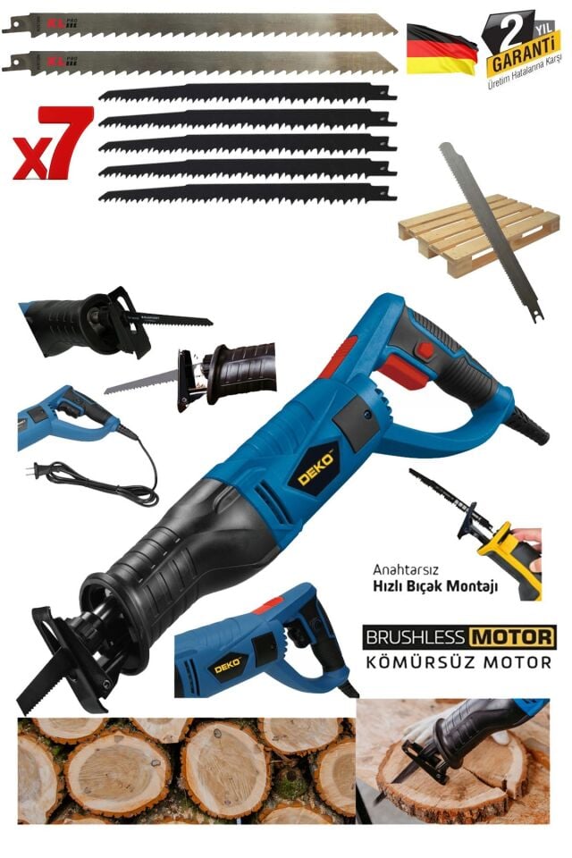 Yüksek Performans Metal Dişli Sistem Elektrikli Tilki Kuyruğu Panter Testere Tuğla Beton Tahta Kesim