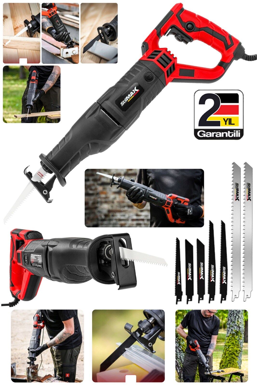 2800W Titanyum Motorlu Devir Ayarlı Tilki Kuyruğu 7 Bıçaklı Ahşap Metal Kemik Kesme Makinesi