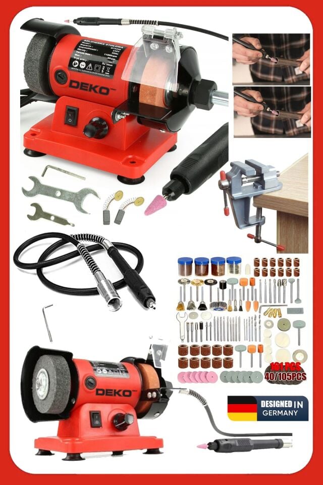 DK500W 500W Devir Ayarlı Çark Motoru Dremel Zımpara Bileme Gravür Oyma parlatma Taşlama Seti+Mengene