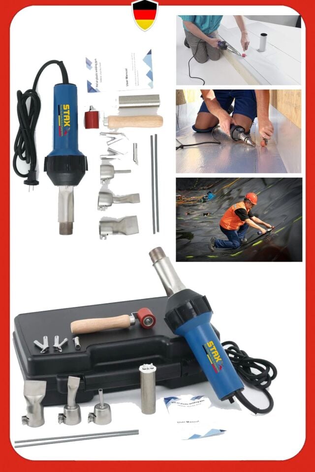 Yüksek Güçlü Sıcak Hava Sıcak Tampon Düzeltme Kaynak Makinesi Tamir Seti Branda Plastik Kaynatma Set