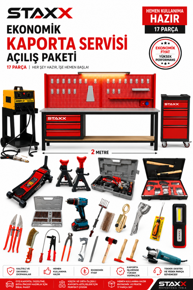 Pro Garage Kaporta Servis Açılış Paketi | Tam Donanımlı Oto Servis Seti Kaporta Kurulum Servisi